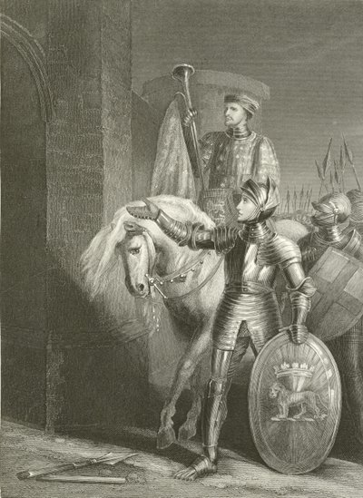 Król Henryk V, przed Harfleur autorstwa Richard Westall