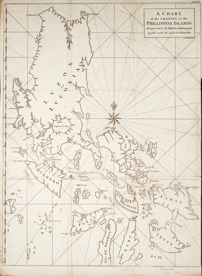 Mapa kanału na Wyspach Filipińskich, przez który przepływa Manila Galeon wraz z przyległymi wyspami autorstwa Richard William Seale