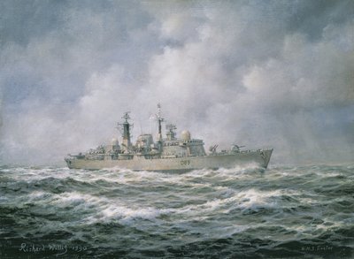 H.M.S. Exeter na morzu, 1990 autorstwa Richard Willis