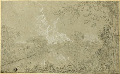 Brzegi rzeki Dee w pobliżu Eaton Hall, Cheshire autorstwa Richard Wilson