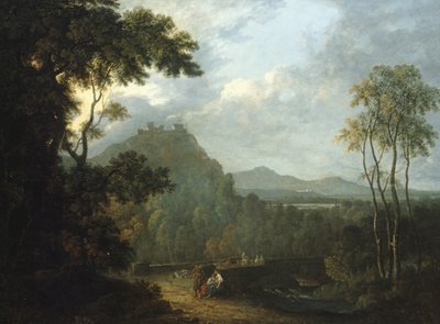 Zamek Dinas Bran, niedaleko Llangollen II, ok. 1770 (olej na płótnie) autorstwa Richard Wilson