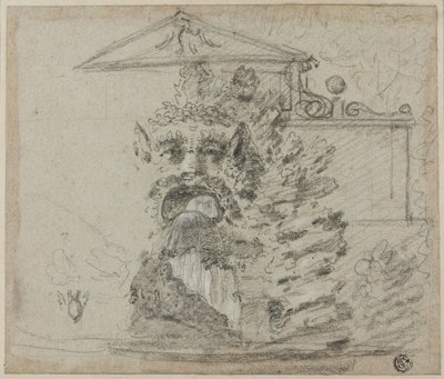 "Il Mascherone", fontanna Rocaille na terenie Villa Borghese autorstwa Richard Wilson