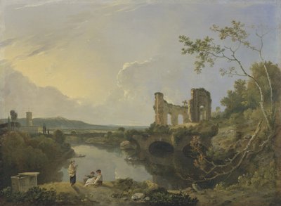 Pejzaż włoski (rano), ok. 1760-65 (olej na płótnie) autorstwa Richard Wilson
