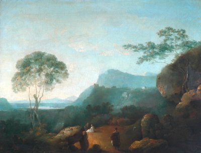 Pejzaż z Postaciami (olej na płótnie) autorstwa Richard Wilson