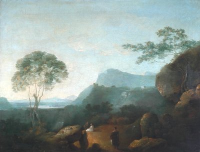 Pejzaż z postaciami (olej na płótnie) autorstwa Richard Wilson