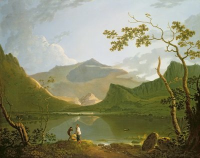 Snowdon (olej na płótnie) autorstwa Richard Wilson