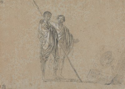 Studium figur do „Widok na Kampanię” autorstwa Richard Wilson