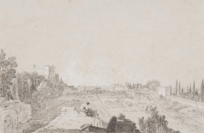 Cyrk Flory, Roma (ołówek z białym podwyższeniem na papierze) autorstwa Richard Wilson
