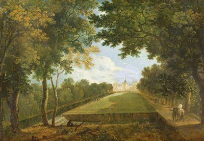 Wilton House, widok od wschodu przedstawiający stare wejście (olej na płótnie) autorstwa Richard Wilson