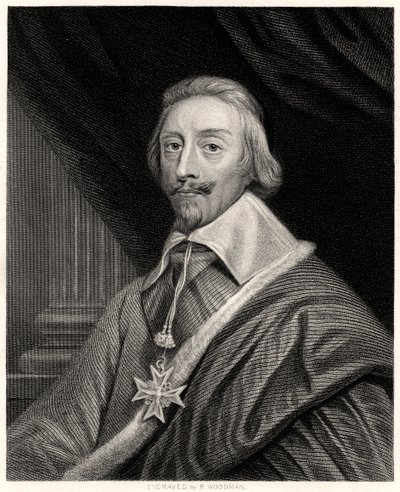 Kardynał Richelieu, francuski prałat i mąż stanu, XIX w. autorstwa Richard Woodman