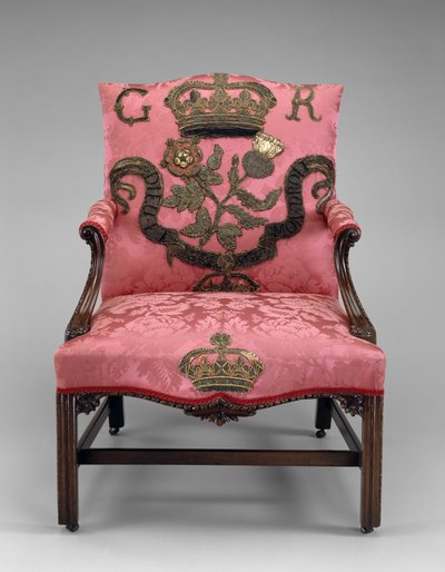 Fotel, ok. 1750 (mahoń i tapicerka) autorstwa Richard and Elwick Edward (attr. to) Wright