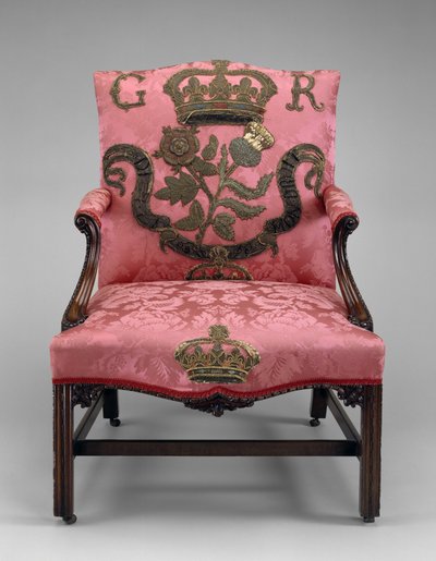 Fotel, ok. 1750 (mahoń i tapicerka) autorstwa Richard and Elwick Edward (attr. to) Wright