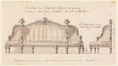 Rysunek, projekt konfidenta, ok. 1780 r. autorstwa Richard de Lalonde