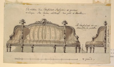 Rysunek, projekt konfidenta, ok. 1780 r. autorstwa Richard de Lalonde