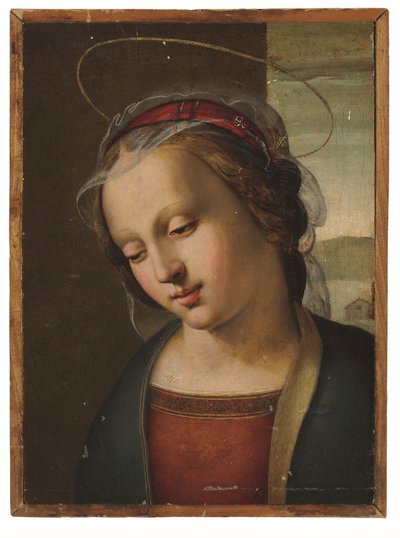 Madonna: fragment ołtarza (olej i złoto na desce) autorstwa Ridolfo Ghirlandaio (attr. to)