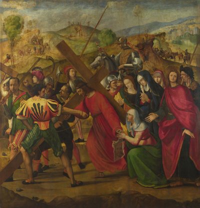Procesja na Kalwarię, c. 1505 autorstwa Ridolfo Ghirlandaio