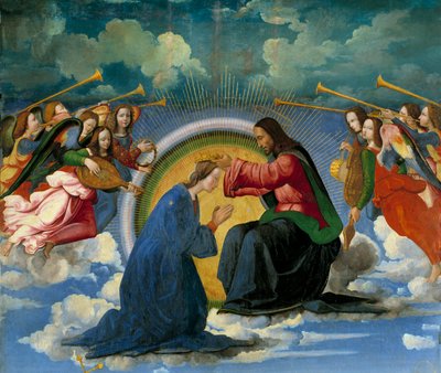 Koronacja Matki Boskiej, 9detal) XVI w. (obraz) autorstwa Ridolfo Il  Ghirlandaio