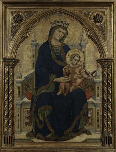 Dziewica i Dziecko na tronie, c.1350 autorstwa Ridolfo di Arpo Guariento