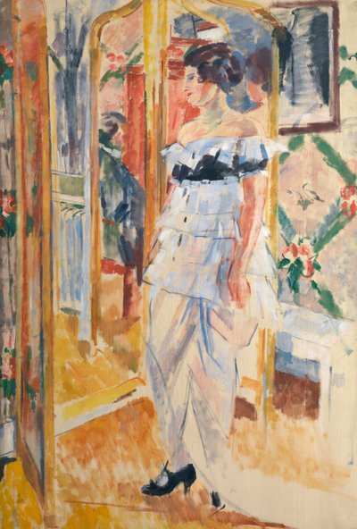 Portret Madame Giroux, ok. 1912-13 (olej na płótnie) autorstwa Rik Wouters