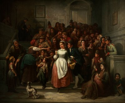 Po losowaniu loterii, 1859. autorstwa Ritter von Malheim Friedländer Friedrich