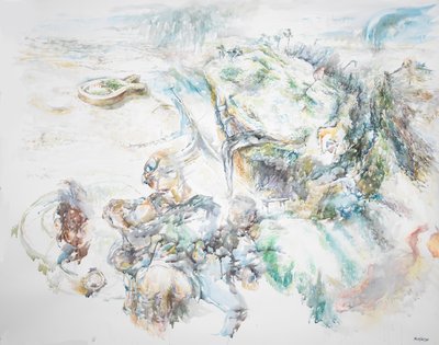Fort przycięty, 2023 r. (akwarela) autorstwa Rob D Davies
