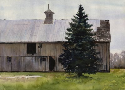 Kwietniowy poranek, 2008 (akwarela na papierze) autorstwa Rob Wood