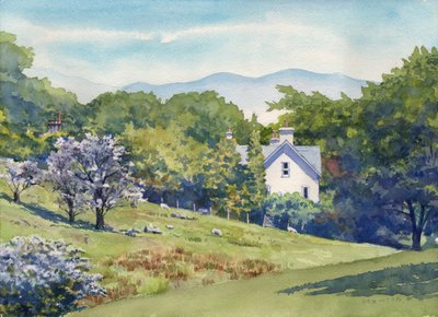 Wiosna w Krainie Jezior, 2016 (akwarela na papierze) autorstwa Rob Wood