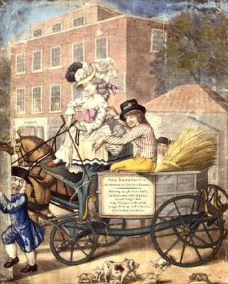 Lekcja na zachód lub poranna wizyta u Betty Cole, Hammersmith Turnpike c.1782 (druk) autorstwa Robert (after) Dighton