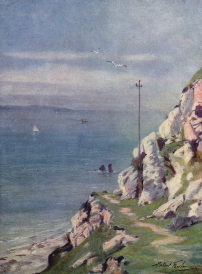 Ścieżka na Great Orme (kolor lito) autorstwa Robert (after) Fowler