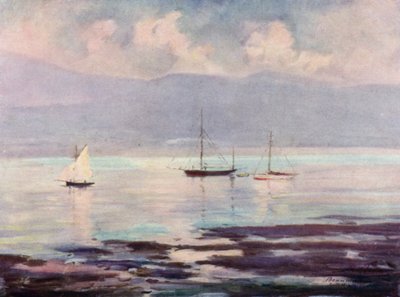 Jachty, Anglesey Coast (kolor lito) autorstwa Robert (after) Fowler