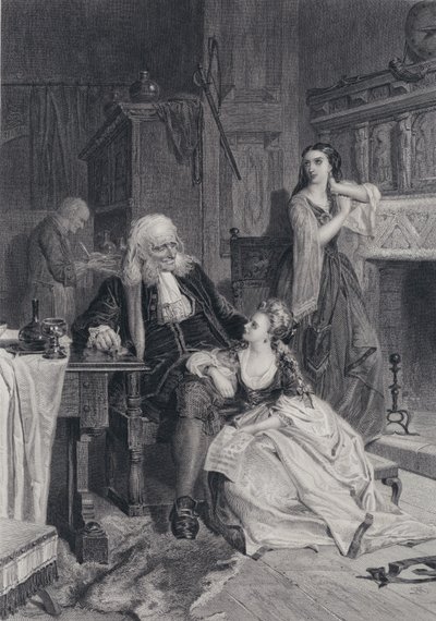 Ilustracja do Pirata autorstwa Sir Waltera Scotta (grafika) autorstwa Robert (after) Herdman