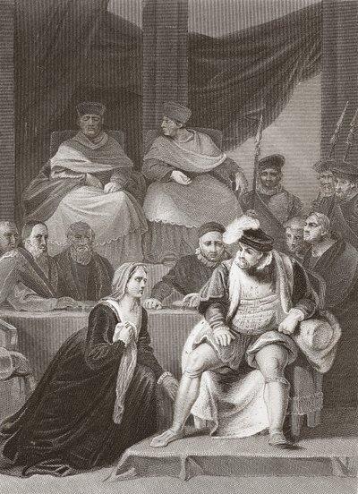 Próba małżeństwa Henryka VIII, grawerowana przez AH Payne (lit) autorstwa Robert (after) Smirke