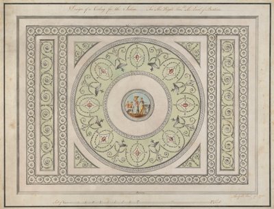 Headfort House, Irlandia: Sufit salonu autorstwa Robert Adam