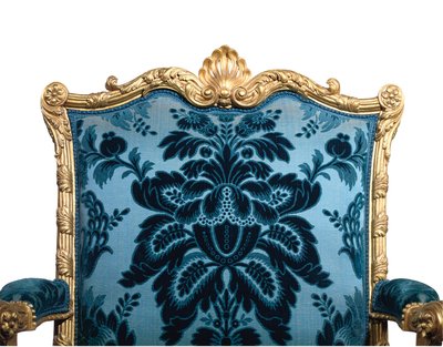 Jeden z pary pozłacanych foteli George III autorstwa Robert Adam