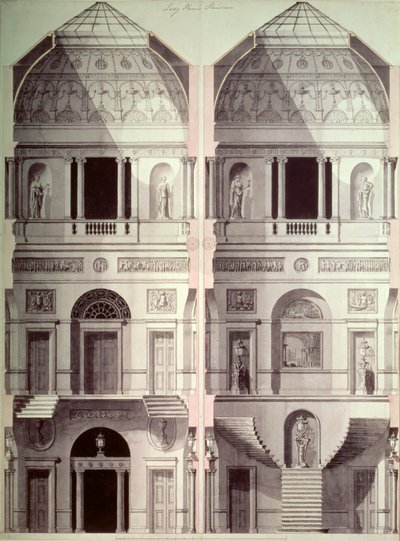 Portman Square, Home House, autor Robert Adam (1728-92) autorstwa Robert Adam