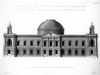 South Elevation of Register House, Edynburg, grawerowane przez J. Robertsa, 1773 autorstwa Robert Adam