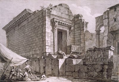 Widok na Świątynię Eskulapa, wyd. 1764. autorstwa Robert Adam
