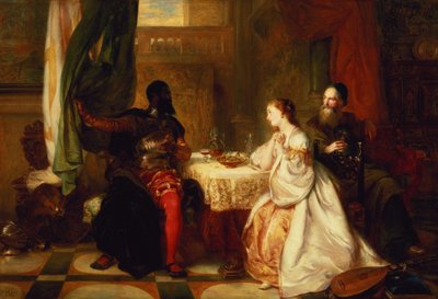 Otello opowiadający o swoich przygodach Desdemonie, 1869 autorstwa Robert Alexander Hillingford