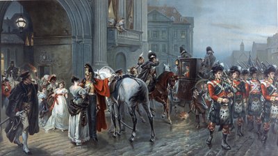 Wezwany do Waterloo, Bruksela, 1815, c.1898 autorstwa Robert Alexander Hillingford