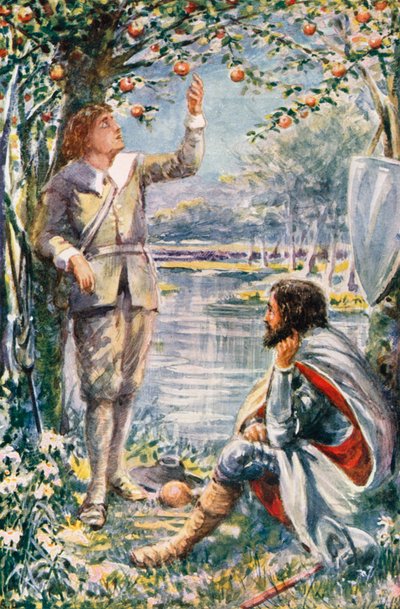 Nad rzeką wody życia (kolorowa litografia) autorstwa Robert Ambrose (after) Dudley