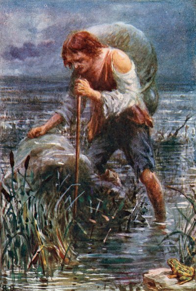 The Slough of Despond (kolorowa litografia) autorstwa Robert Ambrose (after) Dudley