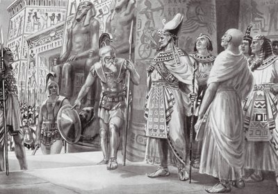 Agesilaus w Egipcie (litografia) autorstwa Robert Ambrose Dudley