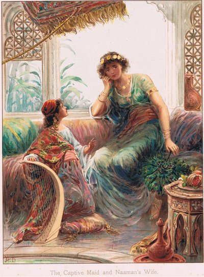 Ilustracja z „Opowieści biblijnych” Ernesta Nistera, ok. 1910 (kolor lito) autorstwa Robert Ambrose Dudley