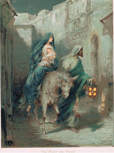 Ilustracja z „Opowieści biblijnych” Ernesta Nistera, ok. 1910 (kolor lito) autorstwa Robert Ambrose Dudley