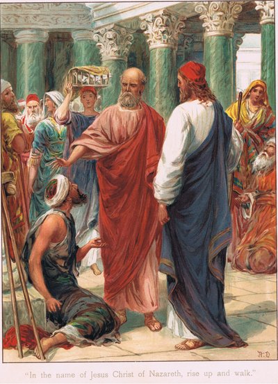 Ilustracja z „Opowieści biblijnych” Ernesta Nistera, ok. 1910 (kolor lito) autorstwa Robert Ambrose Dudley