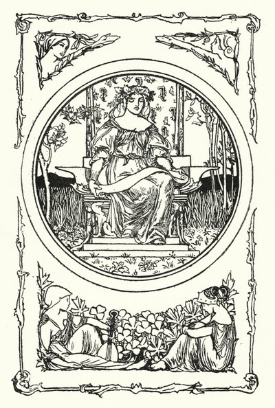 Ilustracja do wierszy Johna Keatsa (litho) autorstwa Robert Anning Bell