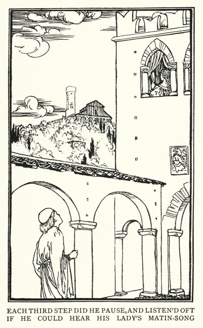 Ilustracja do wierszy Johna Keatsa: Isabella or The Pot of Basil (lito) autorstwa Robert Anning Bell