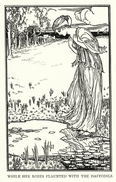 Ilustracja do wierszy Johna Keatsa: Lamia (lito) autorstwa Robert Anning Bell