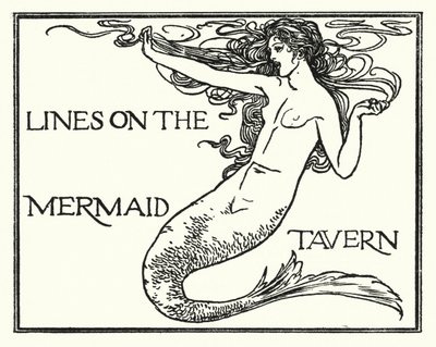 Ilustracja do wierszy Johna Keatsa: Linie w tawernie Mermaid (lito) autorstwa Robert Anning Bell