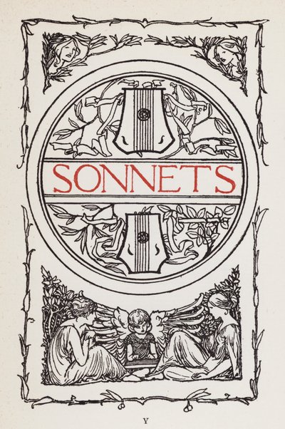 Ilustracja do wierszy Johna Keatsa: Sonety (lito) autorstwa Robert Anning Bell